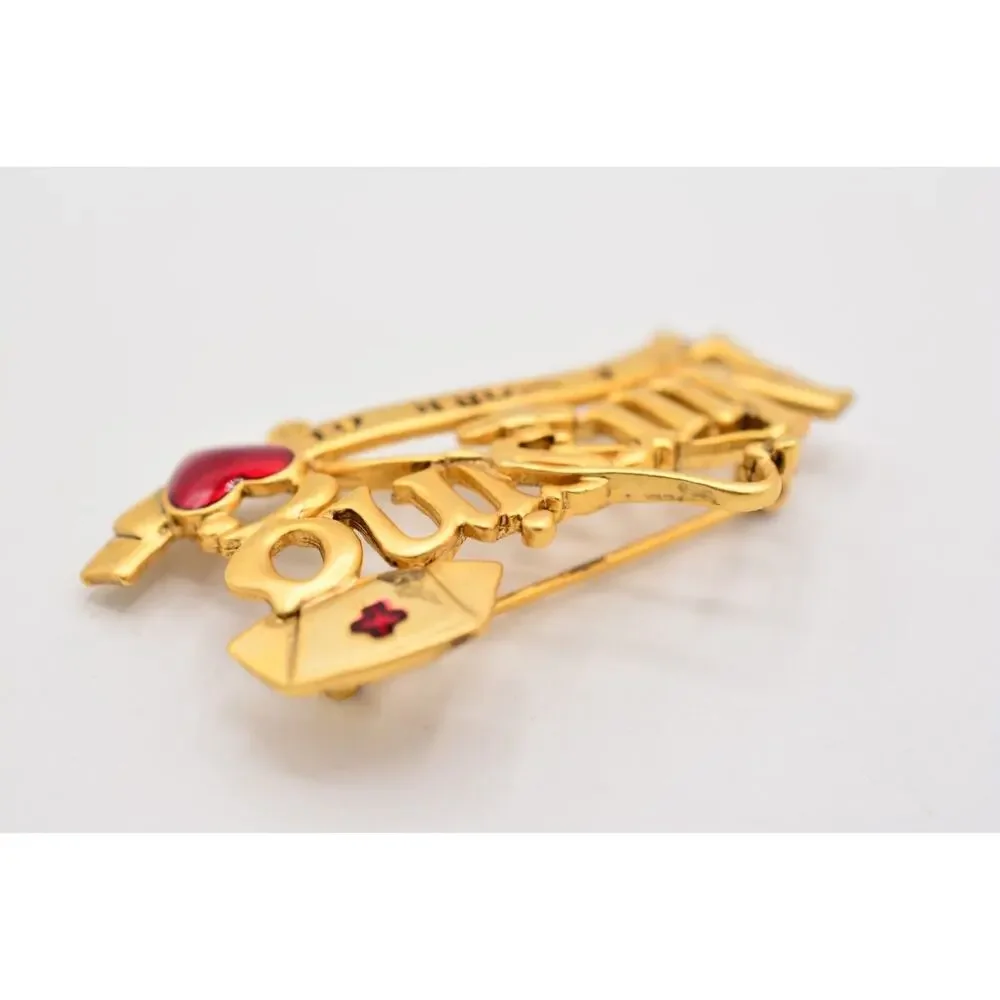 Danecraft Vintage Caregiver Nurse Pin Brooch Nursing Work Of Heart NOS 80s BinA9